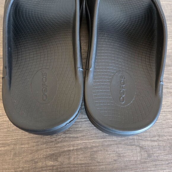 OOFOS Ooahh Recovery Slide Sandal Black Unisex Size Men's 10 Women's 12 Comfort - Picture 6 of 10